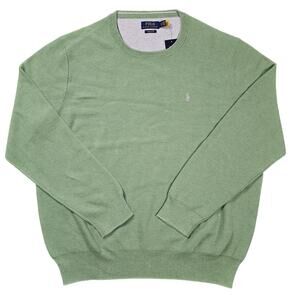 NWT Polo Ralph Lauren Pima Cotton Sweater 2XB Crewneck Green